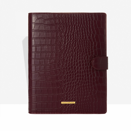 Classic Agenda - Chocolate Cherry Croc