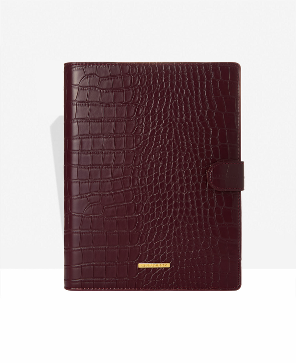 Classic Agenda - Chocolate Cherry Croc