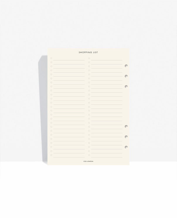 Meal-Plan Agenda Inserts - CGDLONDON