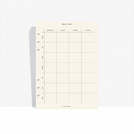 Meal-Plan Agenda Inserts - CGDLONDON