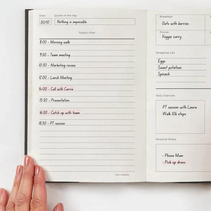 Cosmic Black - Getting Stuff Done Planner - CGDLONDON