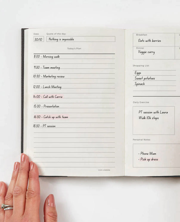 Cosmic Black - Getting Stuff Done Planner - CGDLONDON