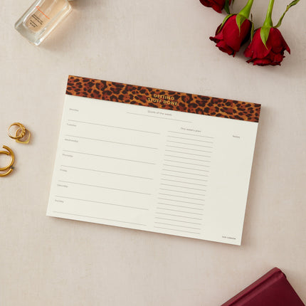 WEEKLY DESK PAD - LEOPARD - CGDLONDON