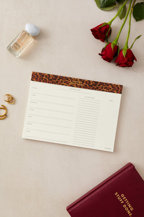 WEEKLY DESK PAD - LEOPARD - CGDLONDON