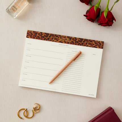 WEEKLY DESK PAD - LEOPARD - CGDLONDON