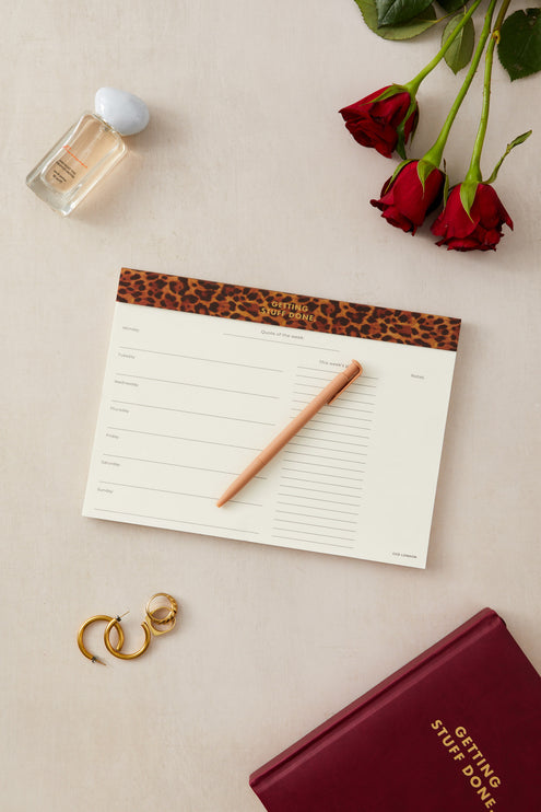 WEEKLY DESK PAD - LEOPARD - CGDLONDON