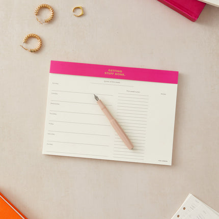 Weekly Desk Pad - Magenta Pink - CGDLONDON