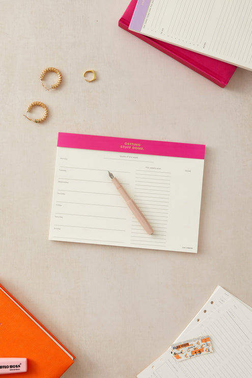 Weekly Desk Pad - Magenta Pink - CGDLONDON