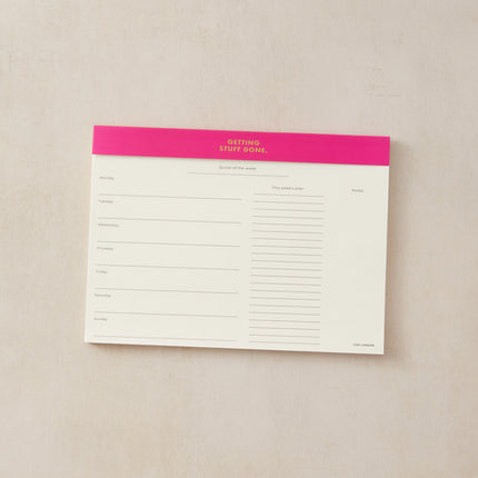 Weekly Desk Pad - Magenta Pink - CGDLONDON