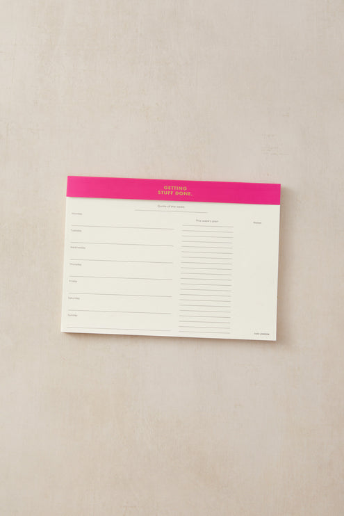 Weekly Desk Pad - Magenta Pink - CGDLONDON