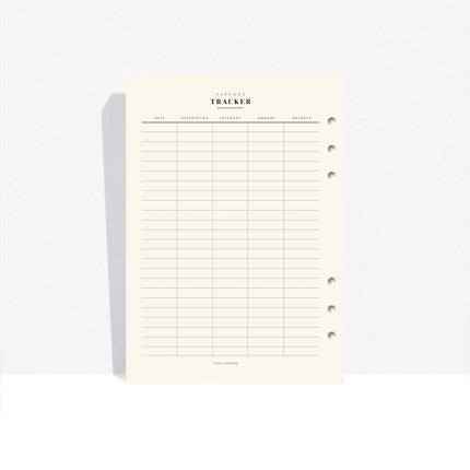 Finance Inserts A5 - Luxury Award Winning Planner Insert Pack - CGDLONDON