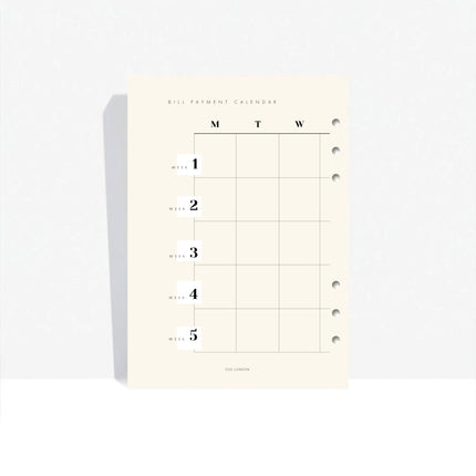 Finance Inserts A5 - Luxury Award Winning Planner Insert Pack - CGDLONDON