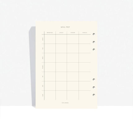 Meal-Plan Agenda Inserts - CGDLONDON