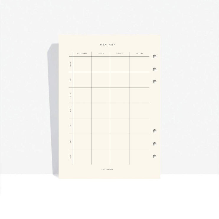 Meal-Plan Agenda Inserts - CGDLONDON