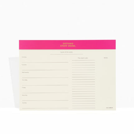 Weekly Desk Pad - Magenta Pink - CGDLONDON