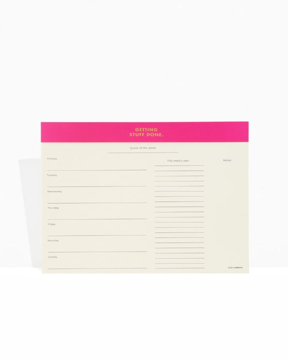 Weekly Desk Pad - Magenta Pink - CGDLONDON