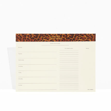 WEEKLY DESK PAD - LEOPARD - CGDLONDON