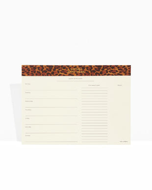 WEEKLY DESK PAD - LEOPARD - CGDLONDON